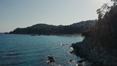 drone sobrevolando la costa brava costline españa costa brava