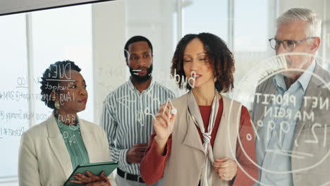 diverse business team collaborating and planning strategy in a meeting
