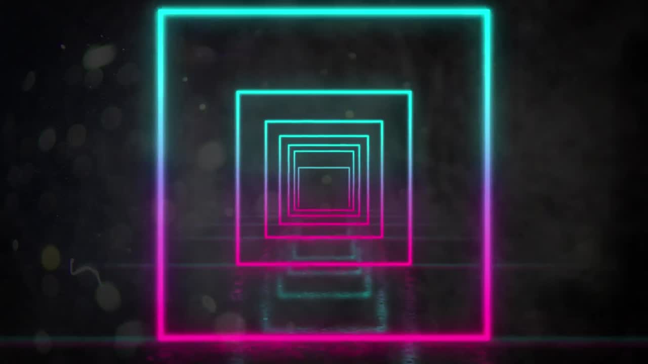 검은색 배경에 있는 사각형의 애니메이션