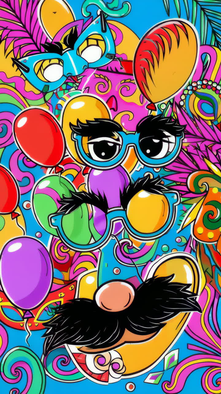 Vibrant and Playful Party Novelty Background