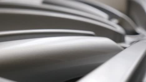 panorámica sobre la rueda de aleación de aluminio video 4k
