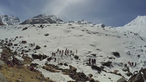 Hermosa-Vista-De-Las-Montañas-Del-Himalaya,-Montañas-Nevadas