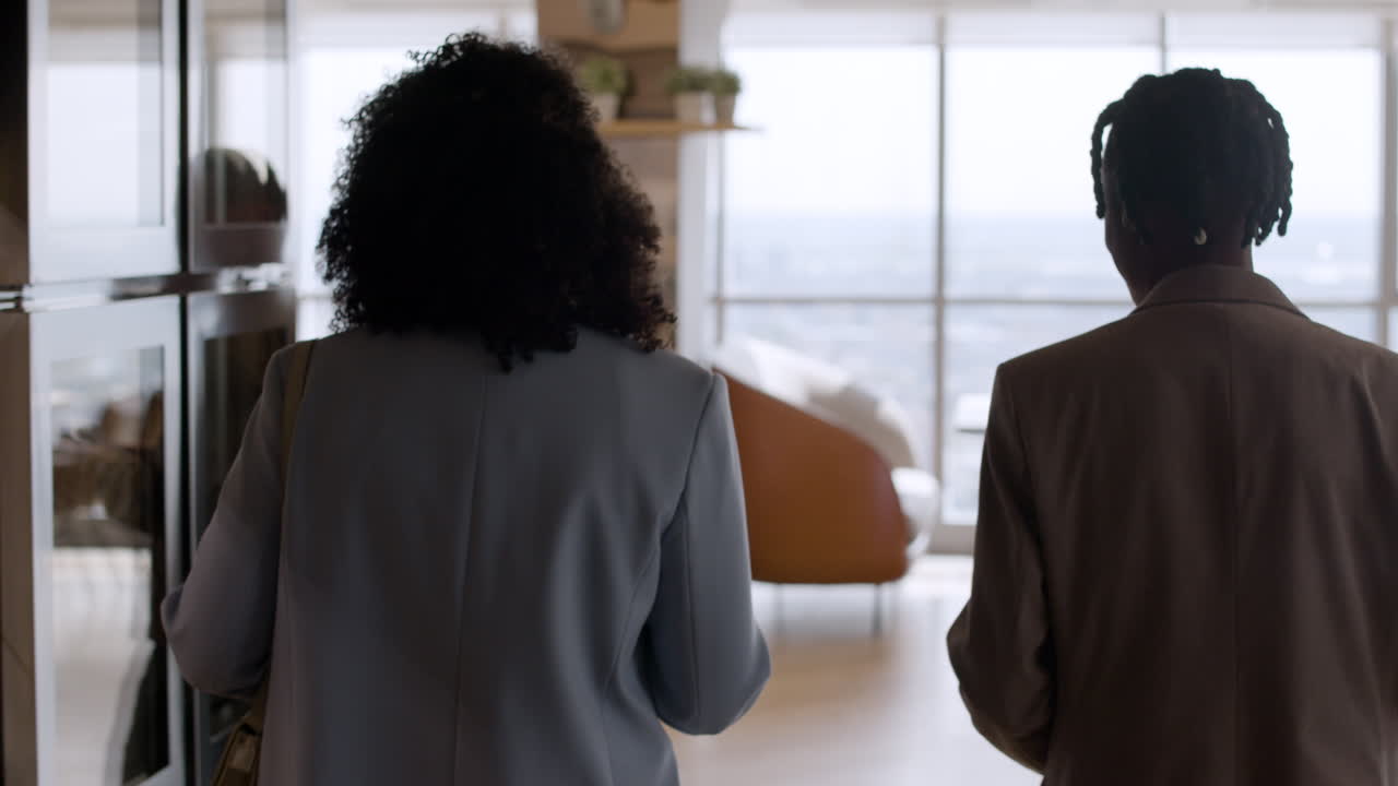 Business Colleagues at a Modern Office Cafe