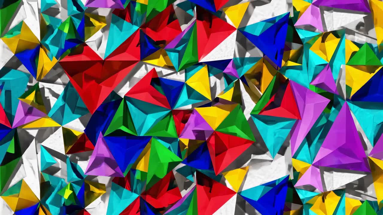 추상적인 다채로운 삼각형 패턴