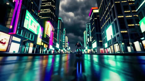 fotógrafo en la ciudad por la noche
