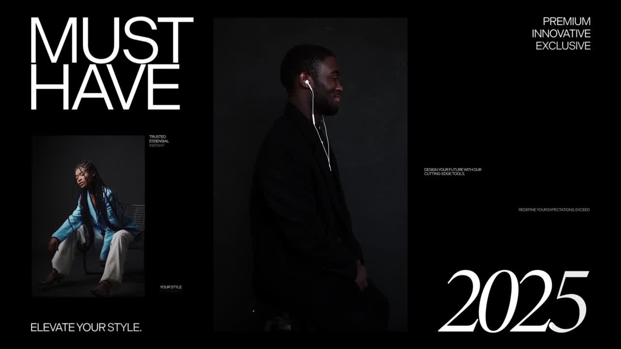 Pack of 4 minimal vertical and wide slides