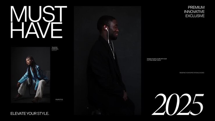 Pack of 4 minimal vertical and wide slides