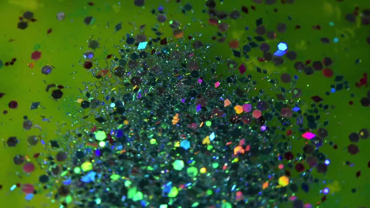 Glitter blu su sfondo lime