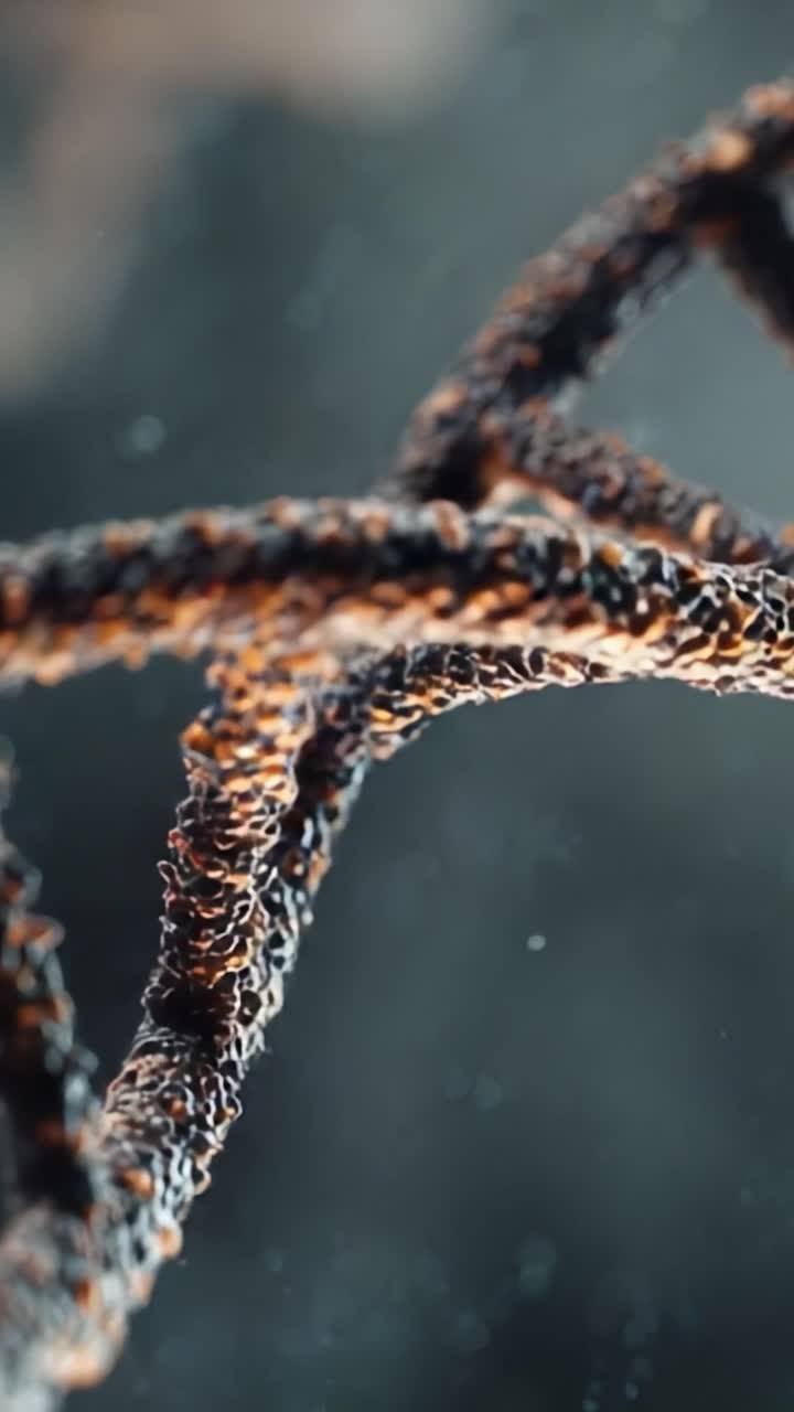 Intricate Detail of DNA Helix Structure Captured in Stunning Close-Up, Showcasing the Complexities of Genetic Material and Molecular Biology