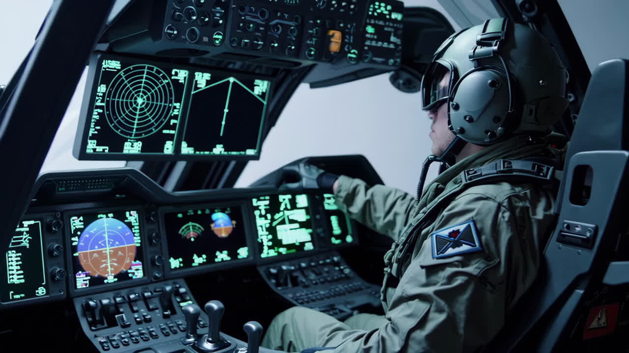 Military Helicopter Cockpit
