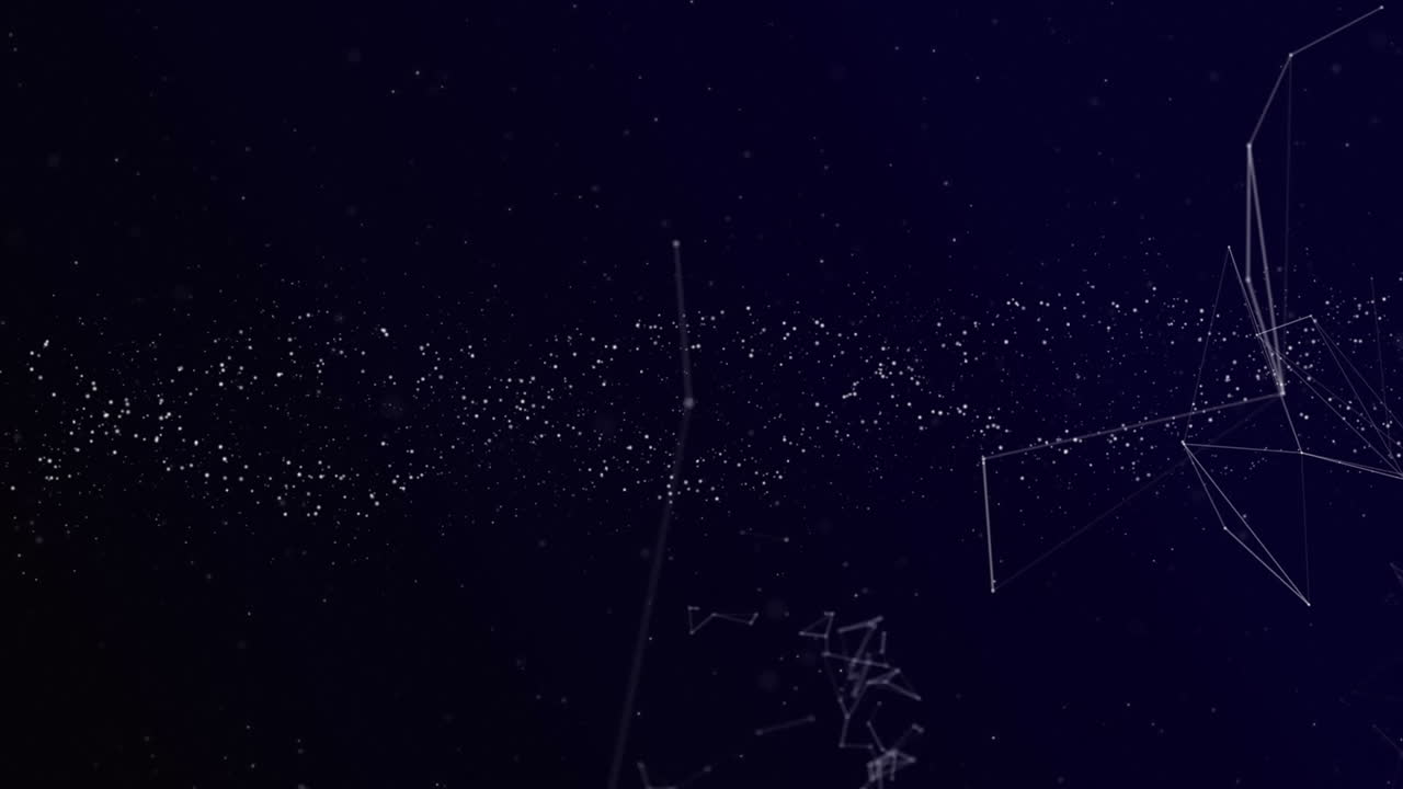 animación de la cadena de adn que gira sobre moléculas y red de conexiones