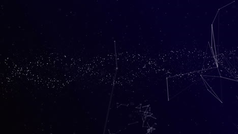 animación de la cadena de adn que gira sobre moléculas y red de conexiones