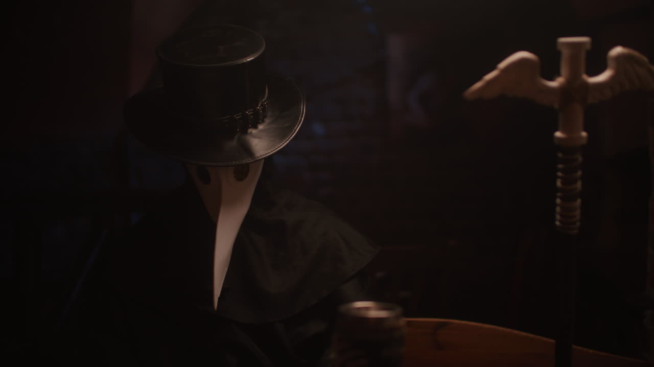 Plague Doctor in a Dark Setting