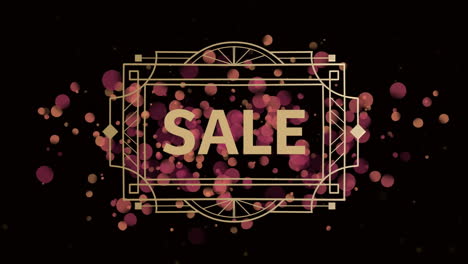 animation of sale text on black background