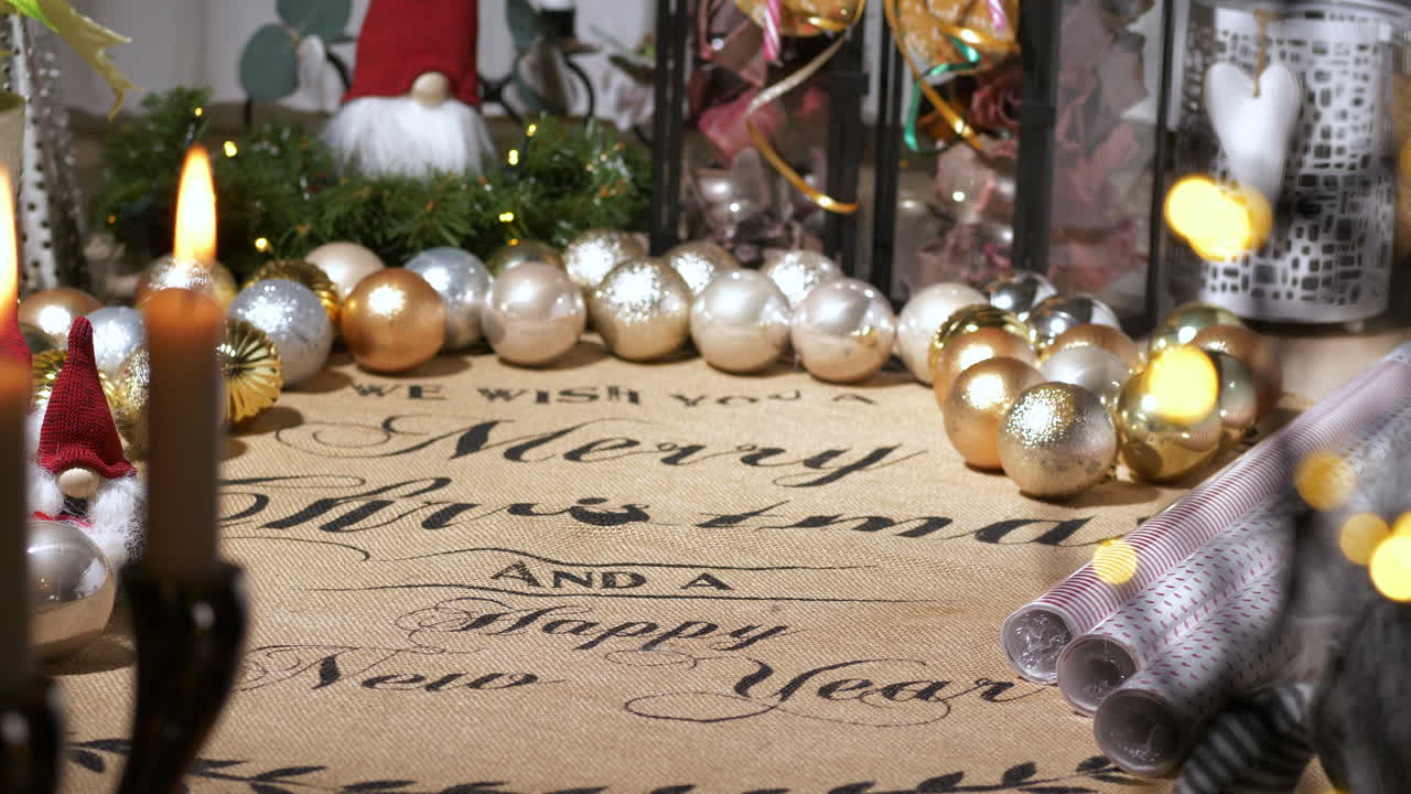 크리스마스 인사말 메리 크리스마스 새해 복 많이 받으세요, 슬라이더 돌리 풀백