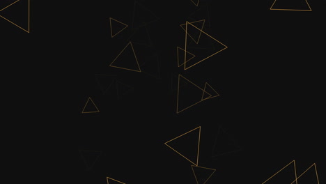 A-Group-Of-Triangles-On-A-Black-Background