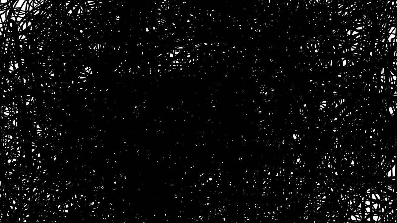 Fast sketching of the screen with chaotic black lines