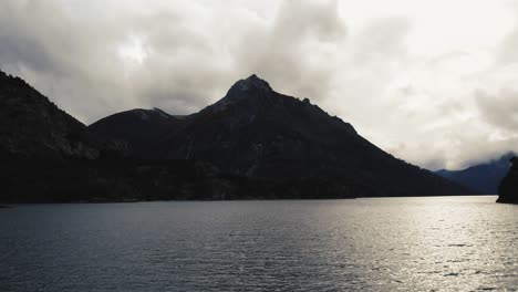 Drone-travelling-footage-of-a-beautiful-Patagonian-landscape