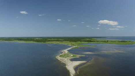 Cinematic-shot-of-a-beautiful-coastline-peninsula