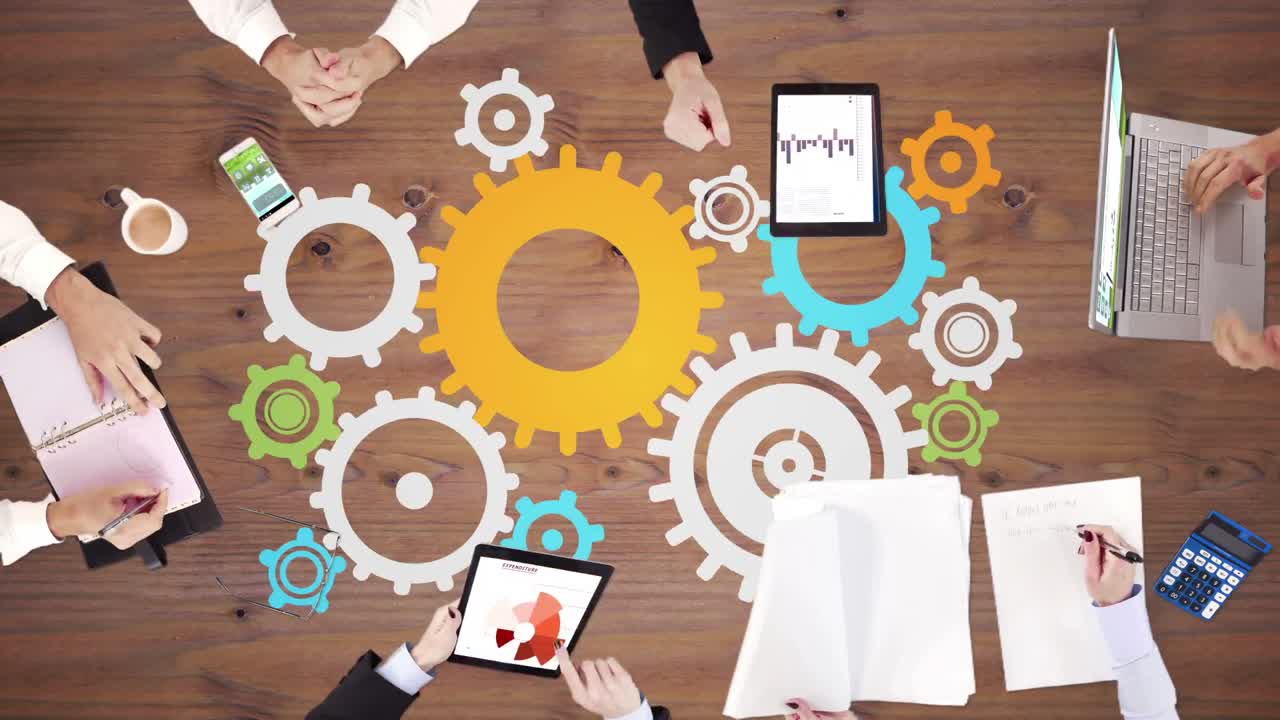 gente de negocios manos trabajando