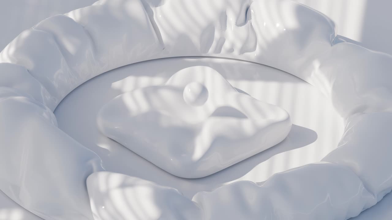 Abstract White Minimalist 3D Rendering