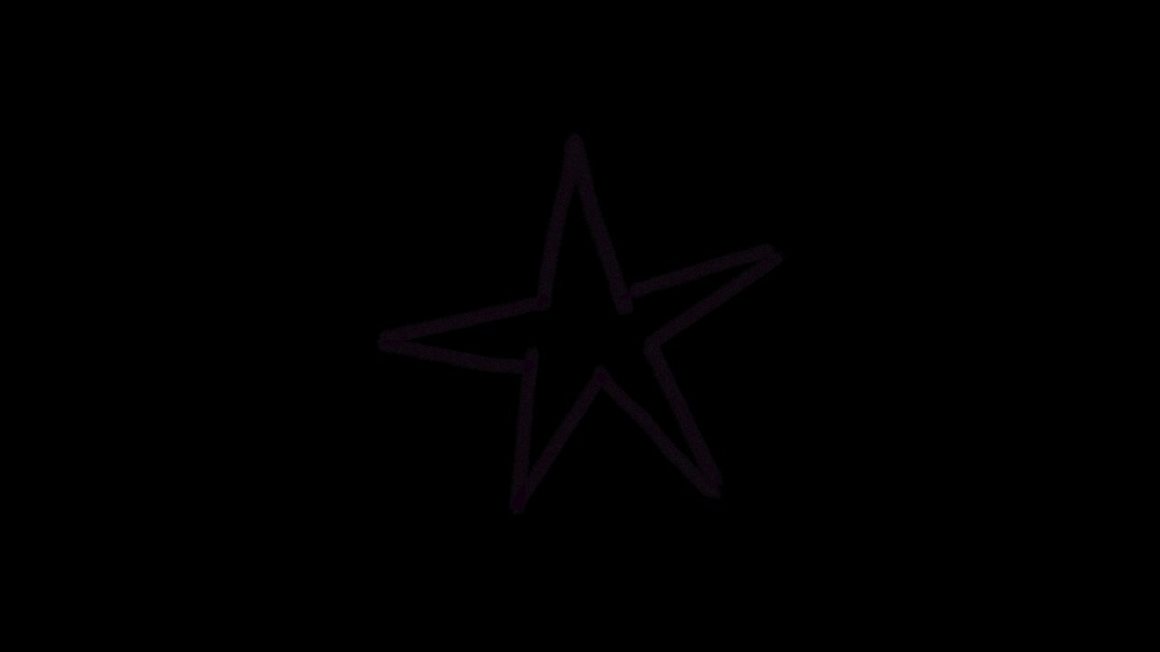 Subtle Hand-Drawn Star Outline Animation on Black Background