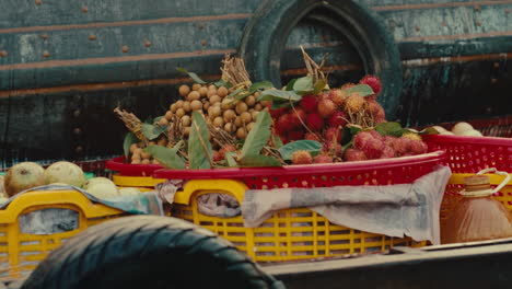 fresh fruits on a boat