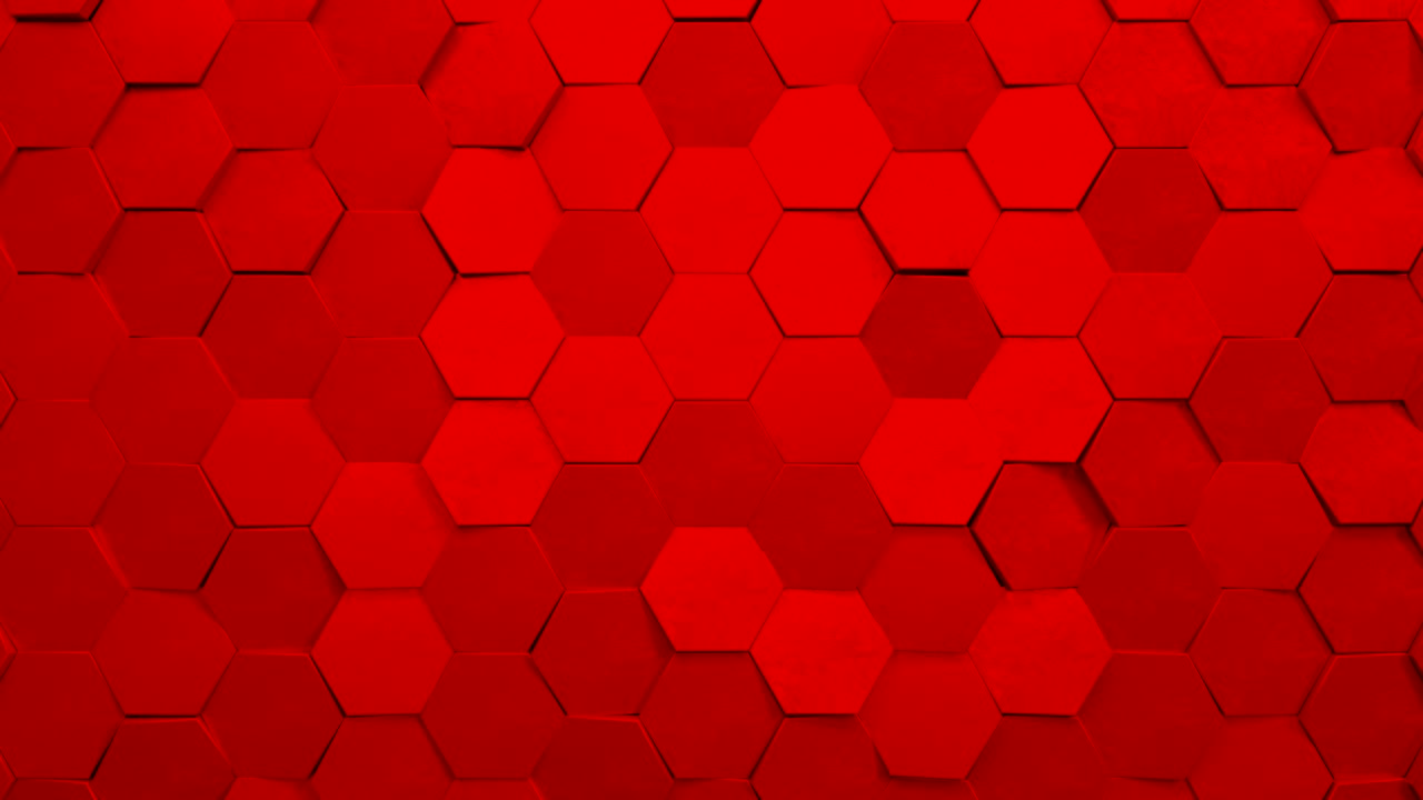 Red Abstract hexagonal background Loopable 4K