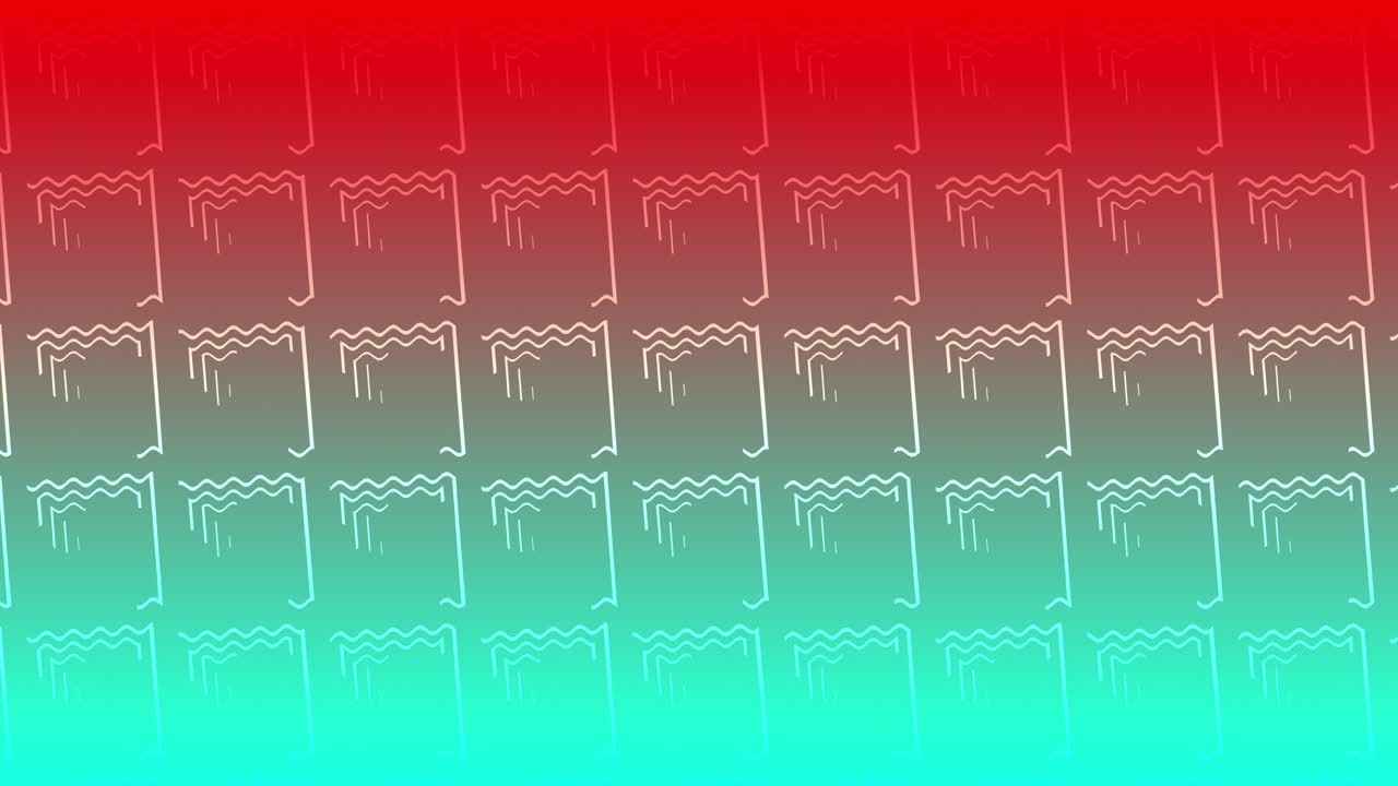 líneas arrugadas trippy ilusión rotación animación gradiente fondo forma giratoria efecto visual 3d gráficos de movimiento abstracto dinámico digital color rojo teal