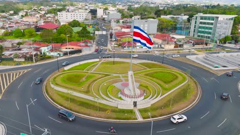 san jose, costa rica - february 28, 2023 - the roundabout called rotonda de la bandera in san pedro