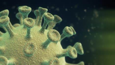 animation of coronavirus covid19 3d background loop