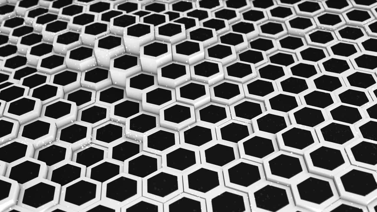 animación hexagonal abstracta patrón multicolor concepto suave de 4k