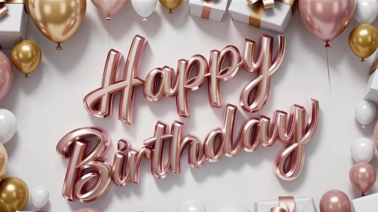 Sfondo di compleanno con palloncini e regali