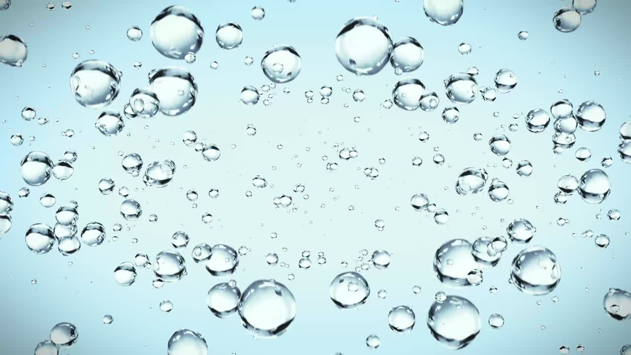 알파 매트 4k와 함께 아름다운 거품 모션 루프, 매크로 카메라와 함께 현실적