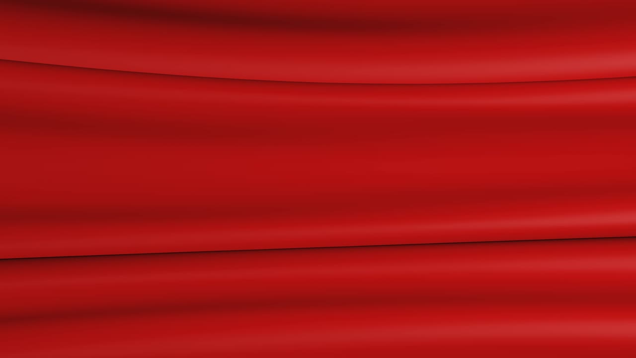 Sfondo di tessuto rosso piegato e ondeggiante