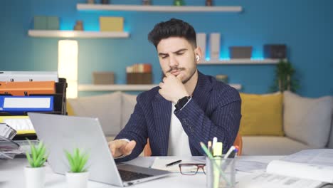 A-businessman-who-is-completely-focused-on-his-work.