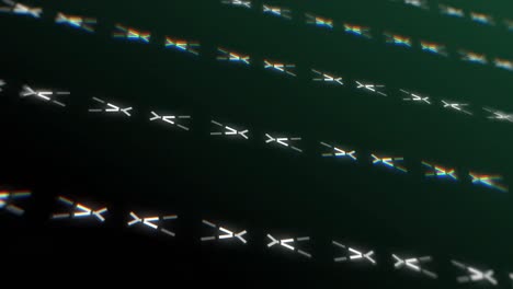 animación de formas repetibles que se mueven sobre un fondo negro