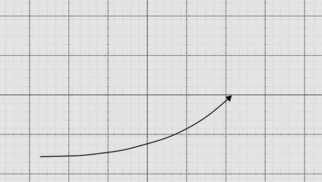 stock price chart on the notebook page. growth and decline dynamics. creative financial concept.