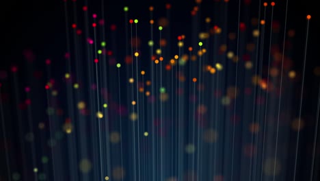 fondo abstracto con animación líneas móviles con extremos brillantes