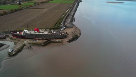 The-TSS-Duke-of-Lancaster-Steamship-rusting-quietly-along-the-banks-of-the-River-Dee-in-Wales