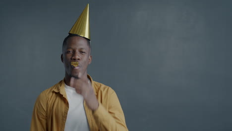 happy man celebrating a party