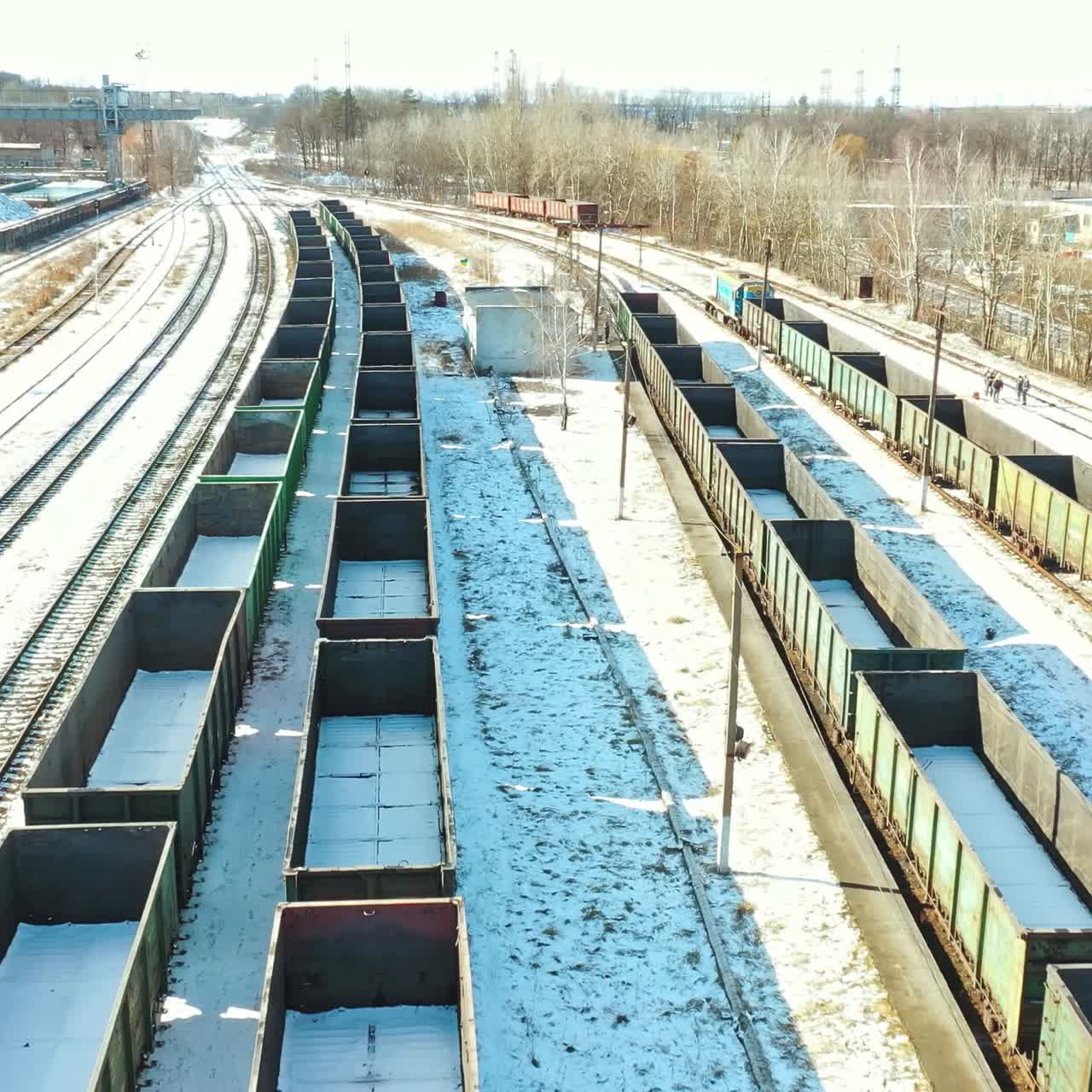 Railway station of freight trains