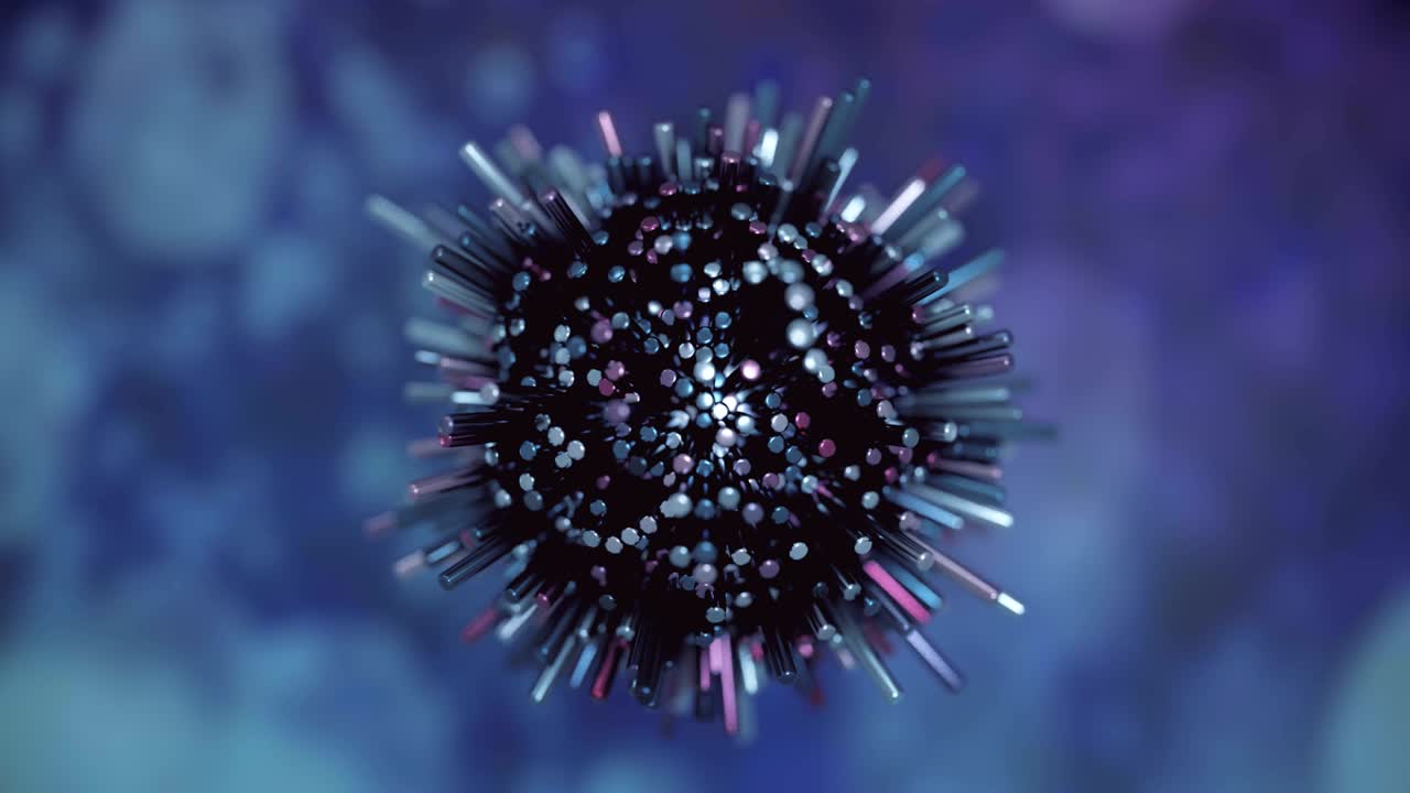 estructura molecular futurista de 4k.