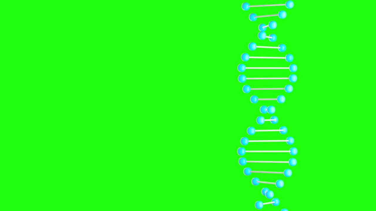 animación 3d del modelo de adn giratorio