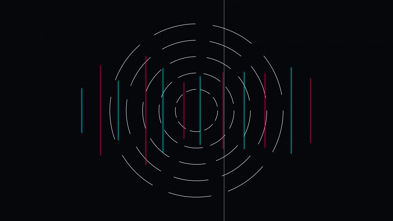 Abstract Digital Audio Waveform Visualization with Geometric Shapes