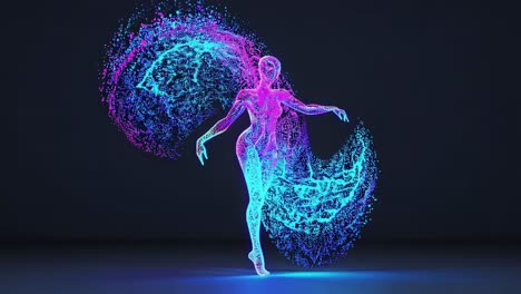 abstract dancing figure