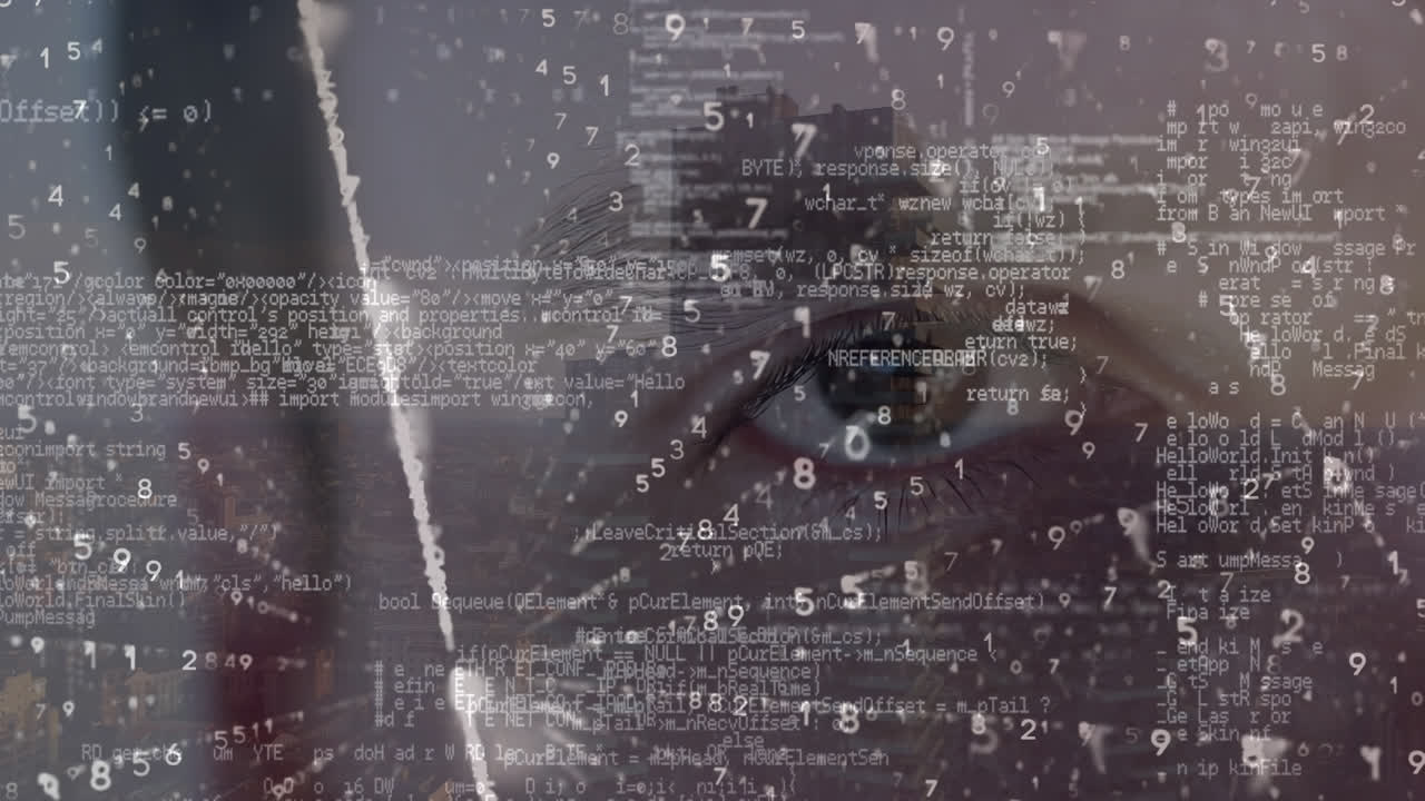 animación del procesamiento de datos sobre el ojo