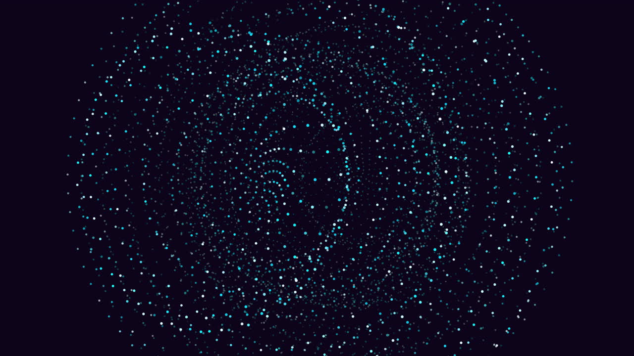 esfera de caos abstracto con destellos de neón en la galaxia oscura