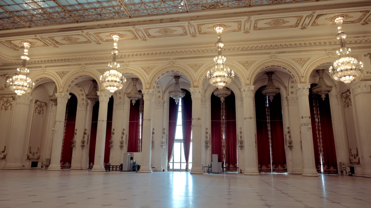 The inside of the Palace of Parliament in Bucharest, Romania