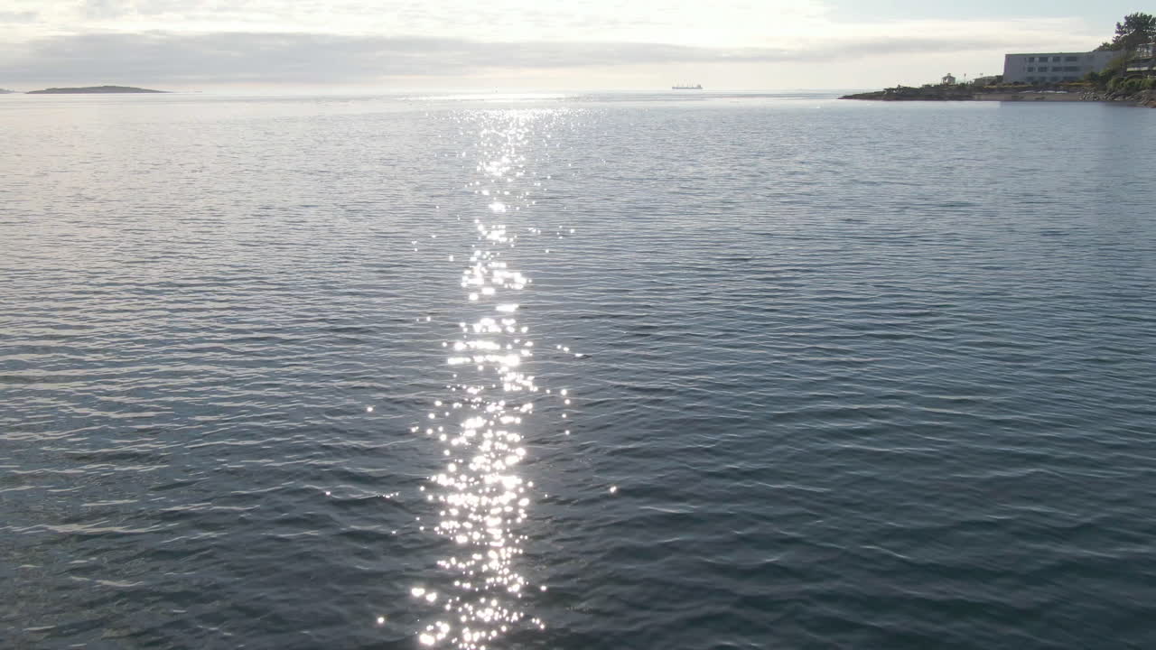 캐나다 bc주 태양으로 태평양 너머 드론